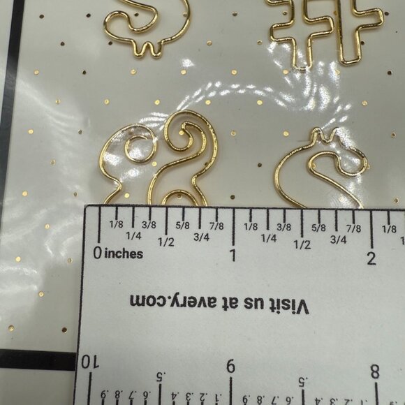 Kate Spade Expletive Paper Clips in Gold NWT - Picture 8 of 12